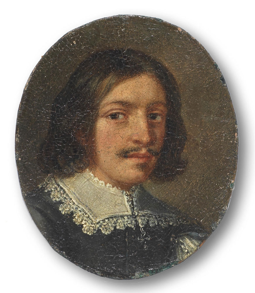 Italian School - Portrait of a man, bust-length, in a black coat and lace-trimmed lawn collar