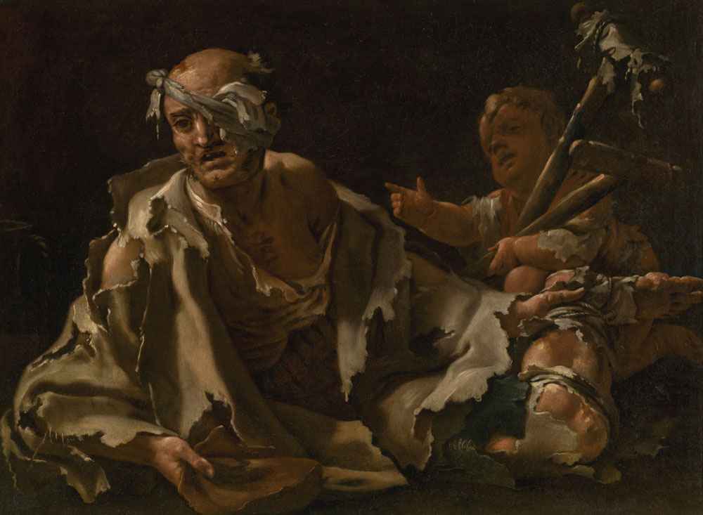 Luca Giordano - A Wounded Beggar