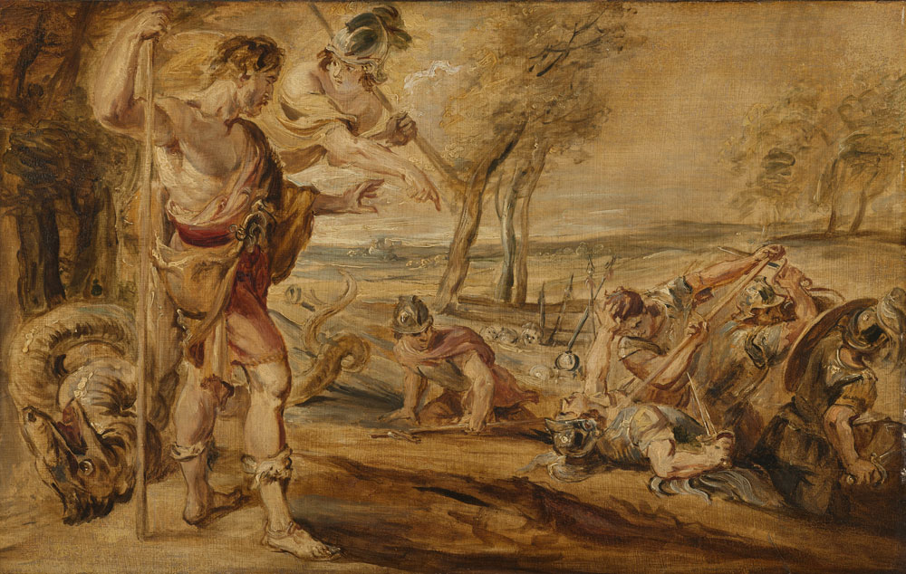 After Peter Paul Rubens - Cadmus, Guided by Minerva, Observes the Spartoi Fighting