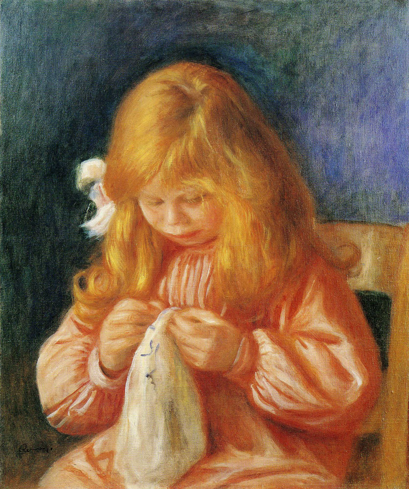 Pierre-Auguste Renoir - Jean Renoir Sewing