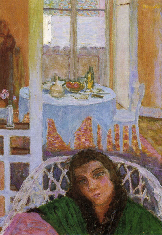 Pierre Bonnard - Interior with a Woman in a Wicker Chair
