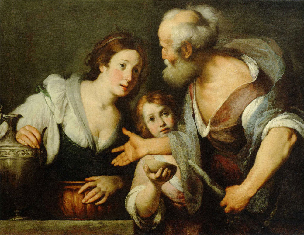 Bernardo Strozzi - The Prophet Elijah and the Widow at Zarephath