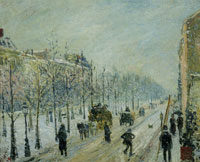 Camille Pissarro The Outer Boulevards, Snow Effect