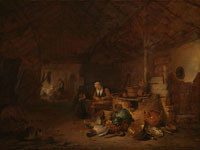 Egbert van der Poel Interior of a Barn