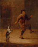François Verwilt A Man Dancing with a Dog