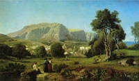 Henri-Joseph Harpignies View of the Island Capri