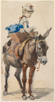 Isidore Pils Girl on a Donkey