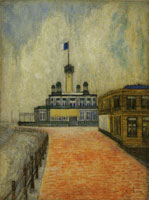 James Ensor The 'Cercle du Phare' and the Restaurant 'Delmer' at Ostend