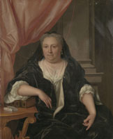 Philip van Dijk Portrait of Maria van Citters (1684-1752), Wife of Caspar Adriaen Parduyn