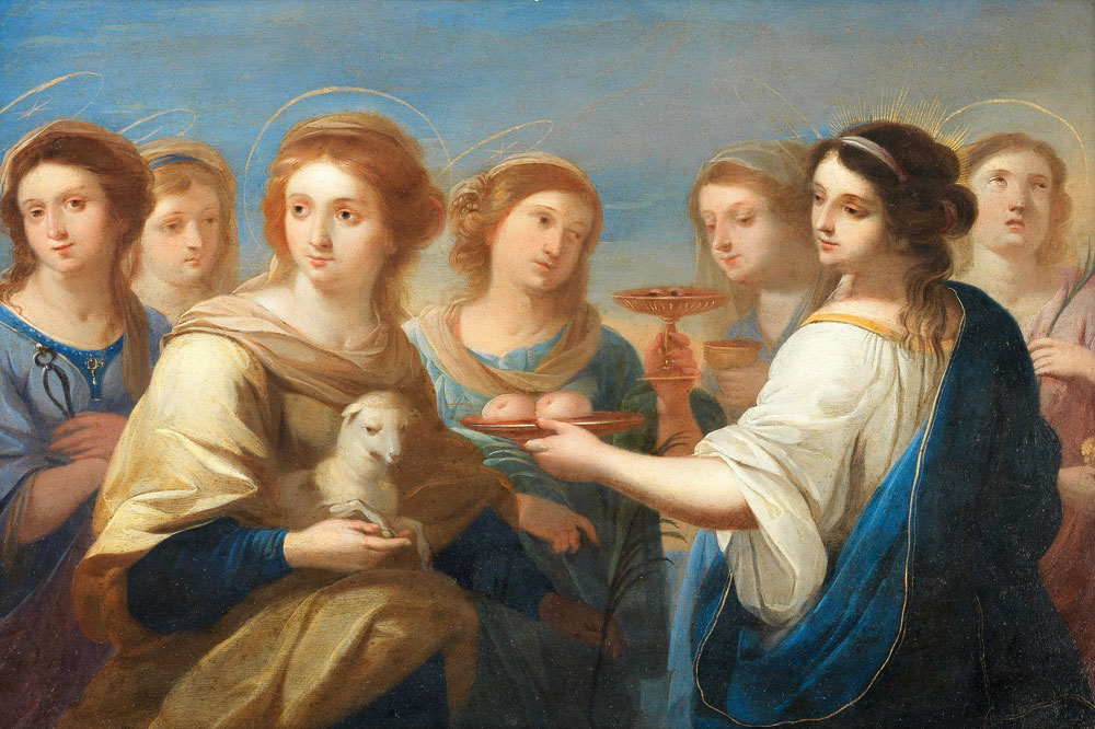 Bolognese School - The Seven Virgin Martyrs