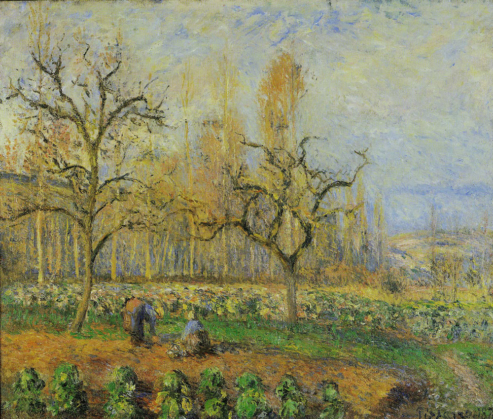 Camille Pissarro - Orchard at Pontoise at Sunset