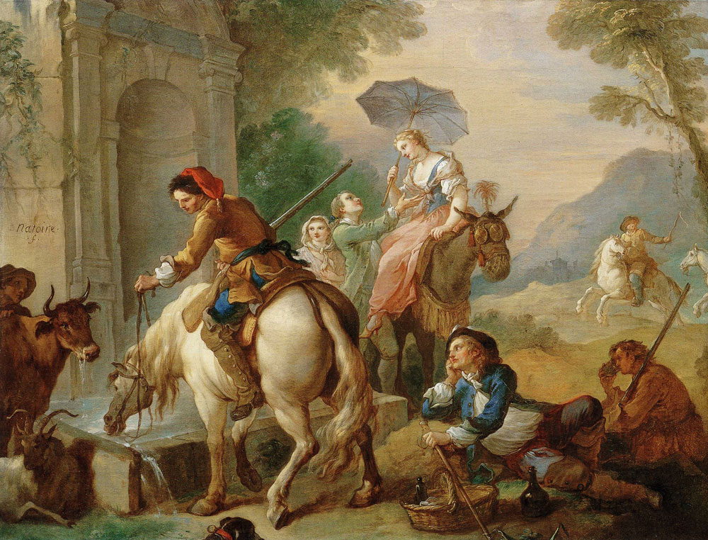 Charles-Joseph Natoire - The Rest by a Fountain