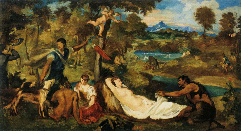 Édouard Manet after Titian - Jupiter and Antiope