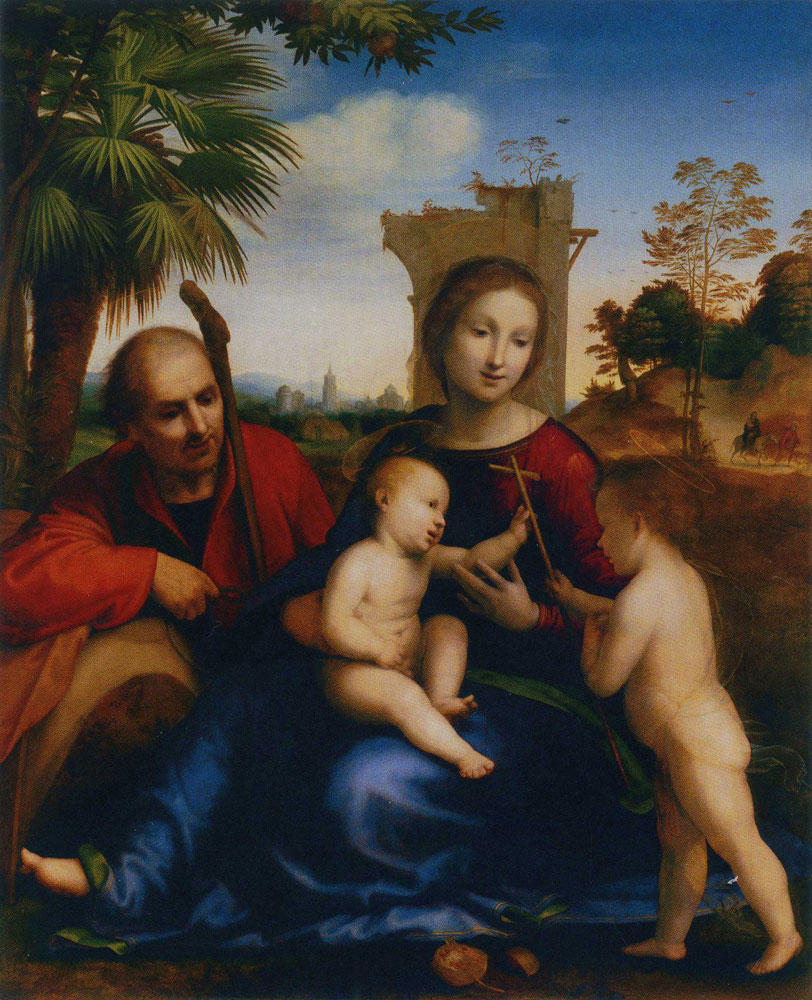 Fra Bartolommeo - The Rest on the Flight into Egypt with Saint John the Baptist