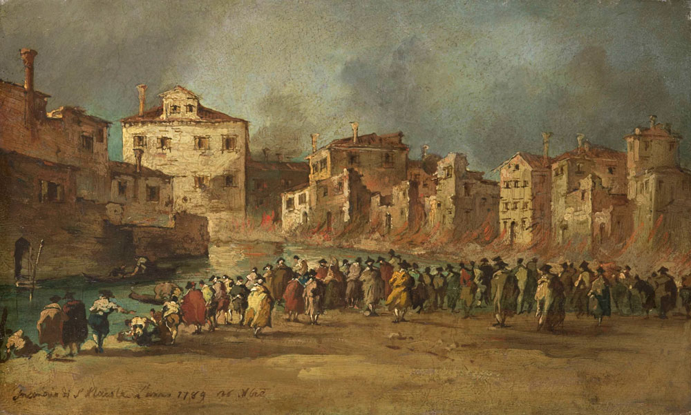Copy after Francesco Guardi - The Fire in the San Marcuola Quarter of Venice, 28 November 1789