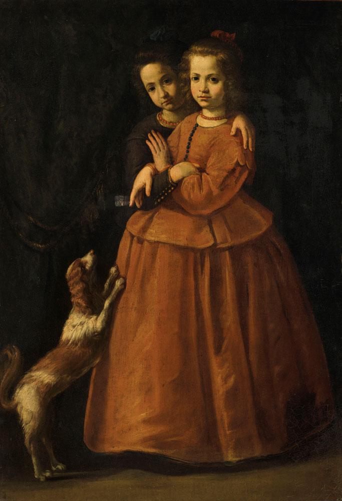 Circle of Francisco de Zurbarán - Portrait of two girls, traditionally identified as the daughters of Juan de las Roelas