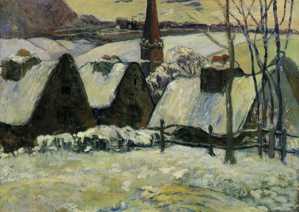 Paul Gauguin - Breton Village in the Snow