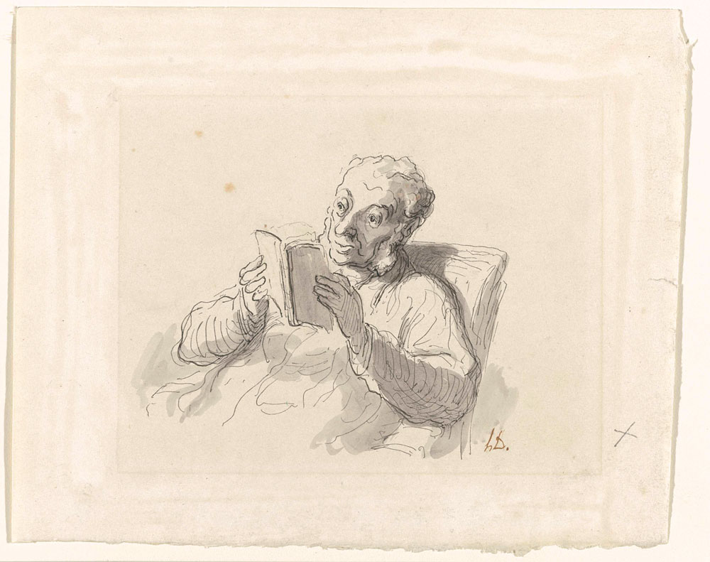 Honoré Daumier - Man reading