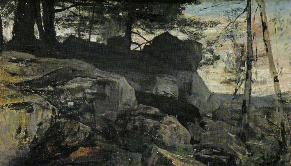 Jacob Maris - Landscape and Rocks, Fontainebleau