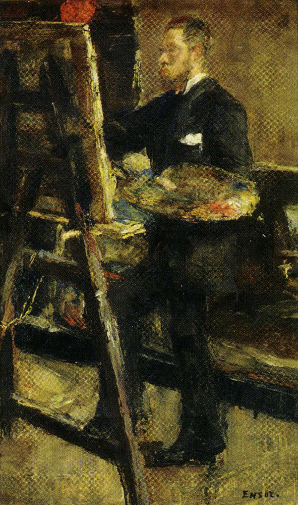 James Ensor - Portrait of Willy Finch at His Easel