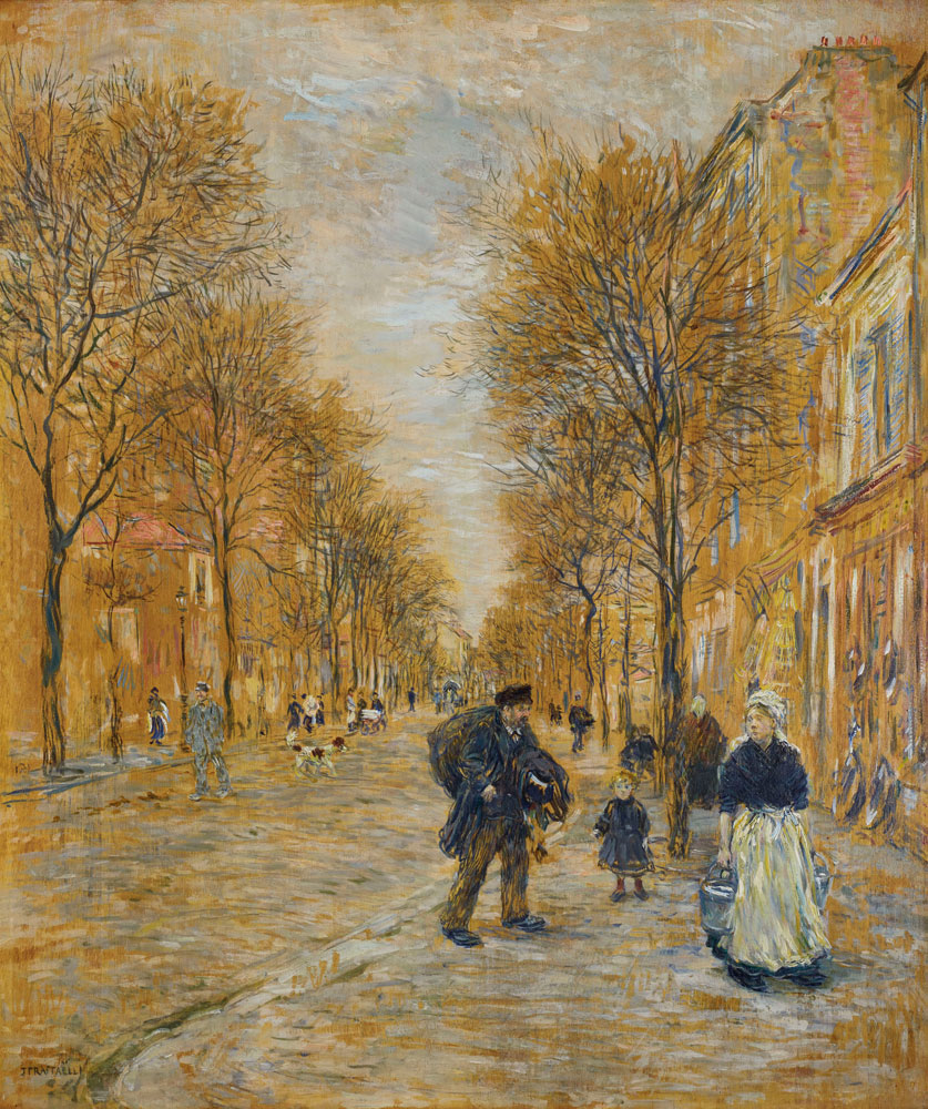 Jean-François Raffaëlli - A Street in Asnières  