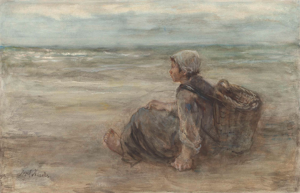 Jozef Israëls - Fishergirl on the Beach