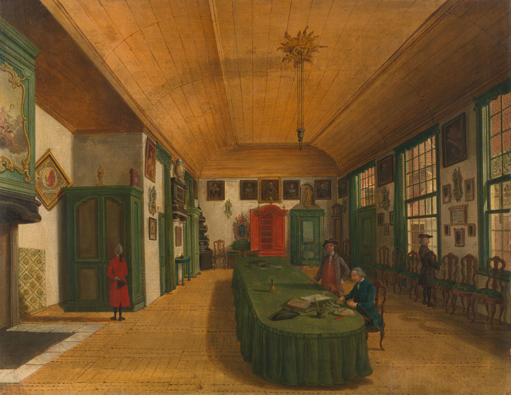 Paulus Constantijn la Fargue - The Hall of the Artistic Society 'Kunst wordt door Arbeid verkregen' (Art is Acquired through Labor) in Leiden
