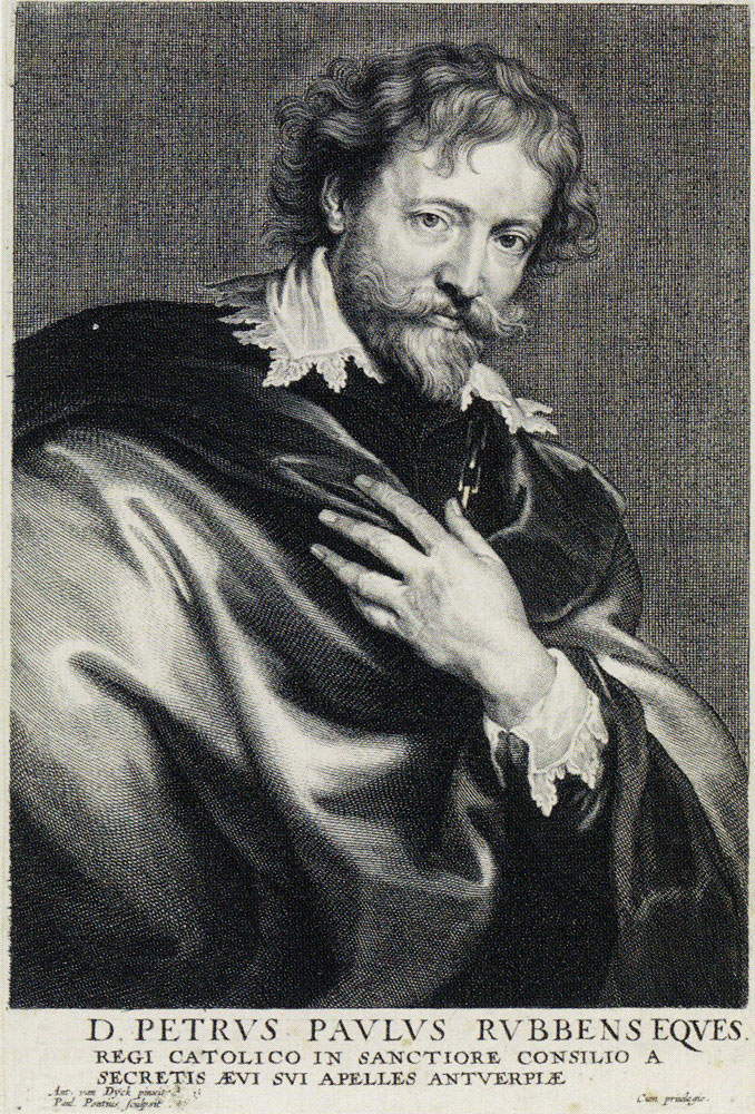 Paulus Pontius after Anthony van Dyck - Portrait of Peter Paul Rubens