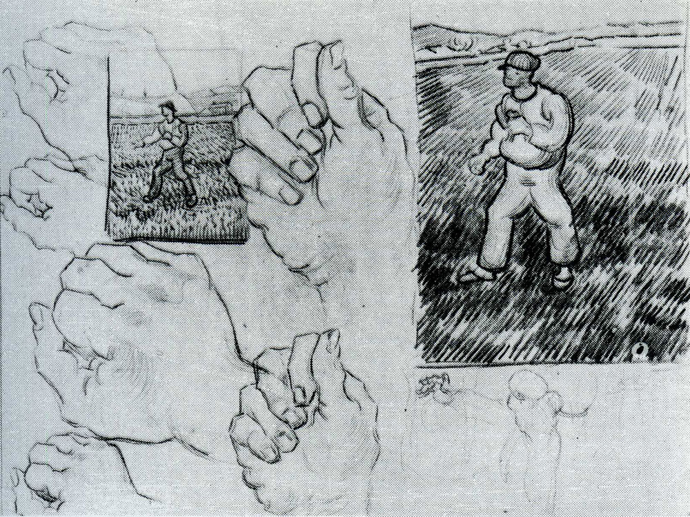 Vincent van Gogh - Sheet with Two Sowers and Hands