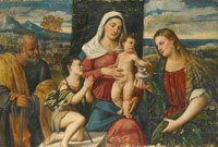 Bonifacio Veronese The Holy Family with the Infant Saint John the Baptist and Mary Magdalen