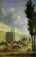 Jean Joseph Xavier Bidauld and Carle Vernet Napoleon I and Marie-Louise Set off for the Hunt at the Château de Compiègne