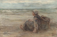 Jozef Israëls Fishergirl on the Beach