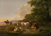 Pieter Gerardus van Os Landscape with Cattle