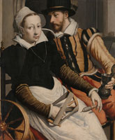 Pieter Pietersz. I Man and Woman at a Spinning Wheel