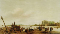 Salomon van Ruysdael Winter Landscape near a River