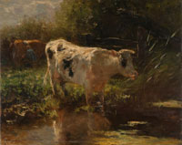 Willem Maris Cow beside a Ditch