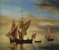 Willem van de Velde the Younger Ships at Sunset