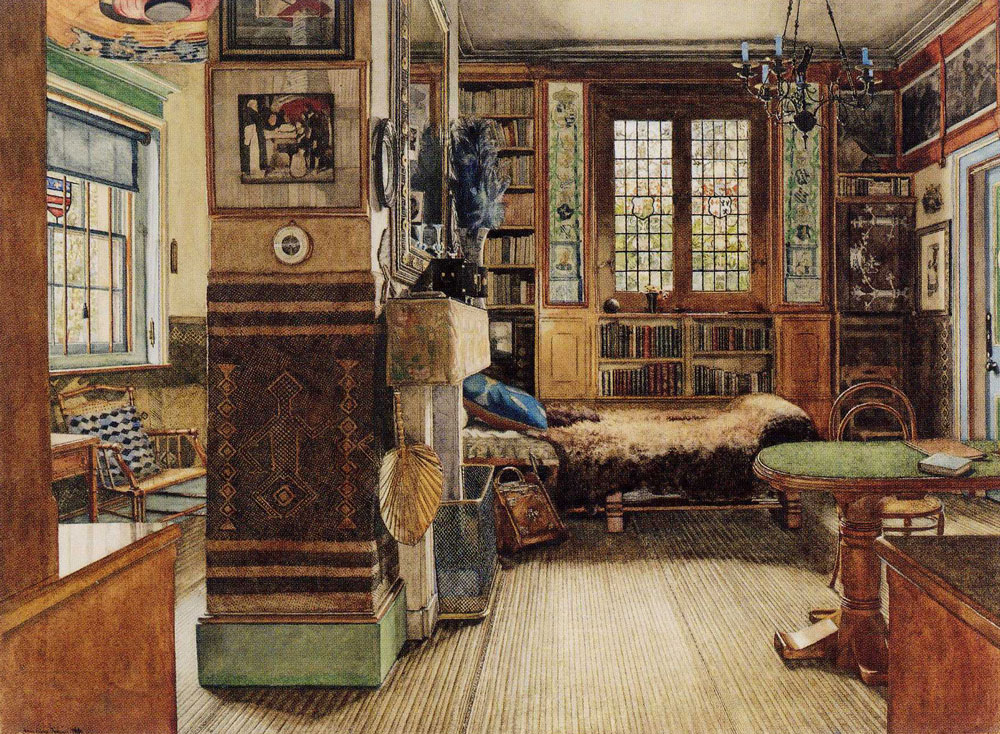 Anna Alma-Tadema - Sir Lawrence Alma-Tadema's Library in Townshend House, London