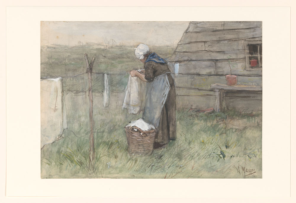 Anton Mauve - Woman Hanging out the Wash