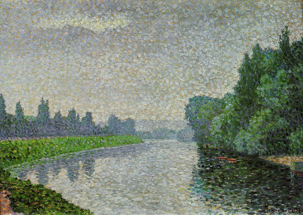 Albert Dubois-Pillet - The Marne River at Dawn