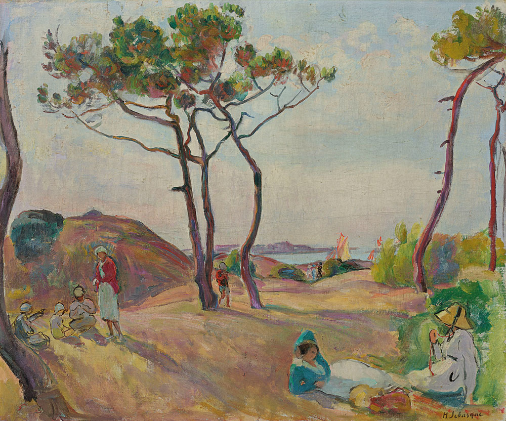 Henri Lebasque - Le Pradet, les pins sur la plage