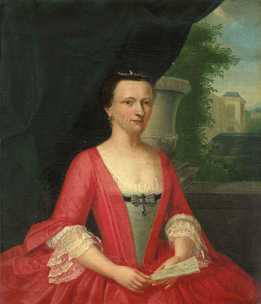 Jacob Jan Nachenius - Jacoba Maria van Bueren gezegd van Regteren (1718-91), Wife of Johan Willem Parker