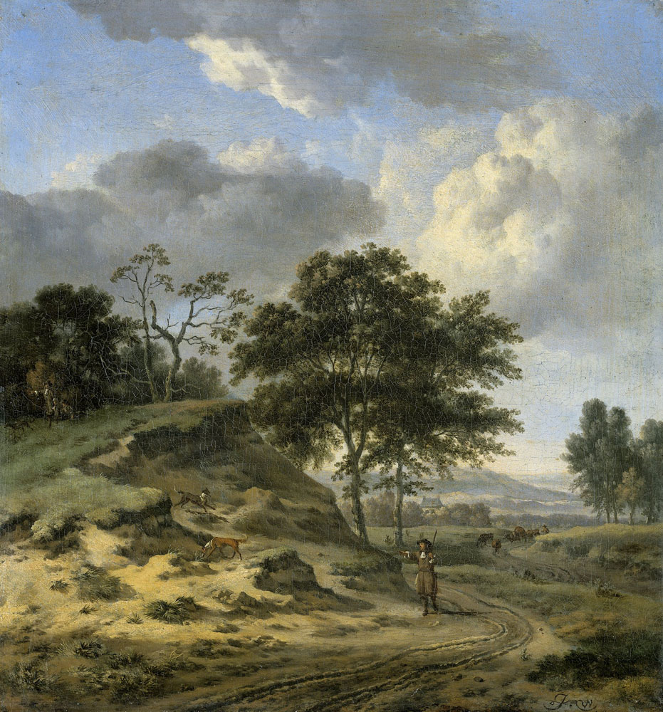 Jan Wijnants - Landscape with Two Hunters