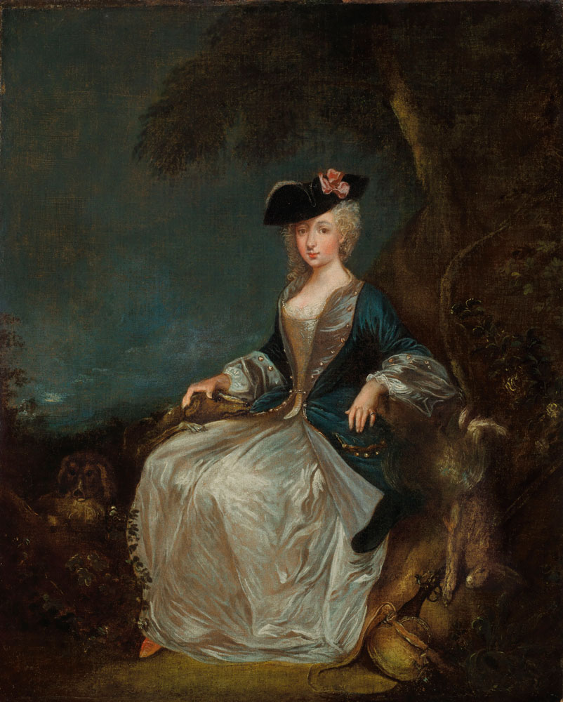 Antoine Watteau - 'Retour de Chasse': Portrait of Marie-Louise Sirois