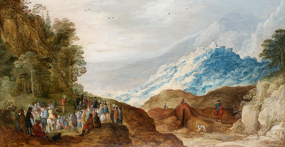 Joos de Momper - An extensive landscape with Saint John the Baptist preaching