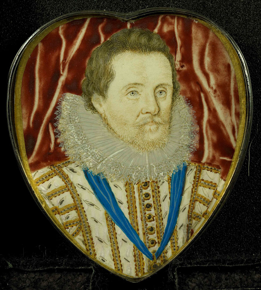Attributed to Lawrence Hilliard - Portrait of James I (1566-1625), King of Engeland