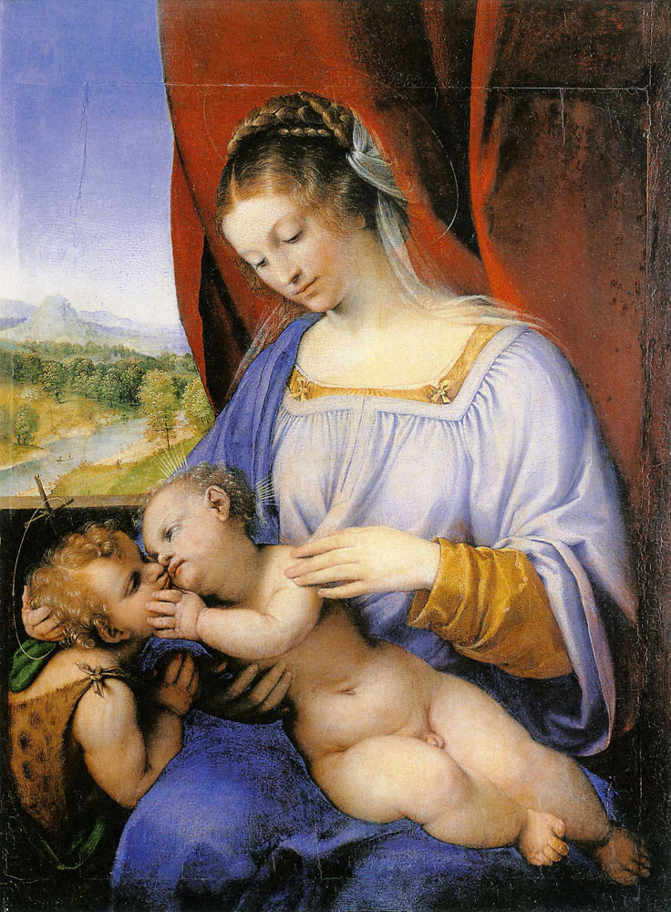 Lorenzo Lotto - Maria with Christ and Saint John
