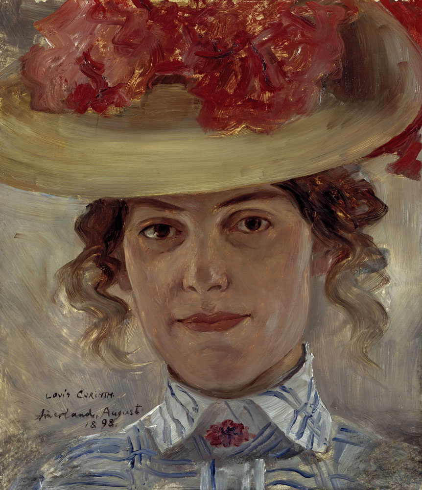 Lovis Corinth - Mrs. Halbe with a Straw Hat