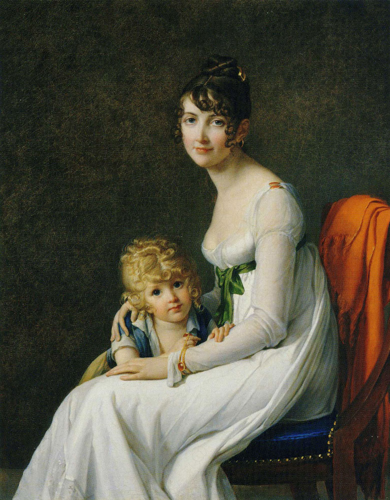 Marie Guillelmine Benoist - Madamme Philippe Panon Desbassayns de Richemont and Her Son, Eugène