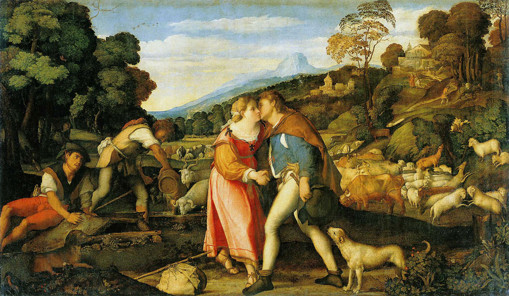 Palma Vecchio - Jacob and Rachel